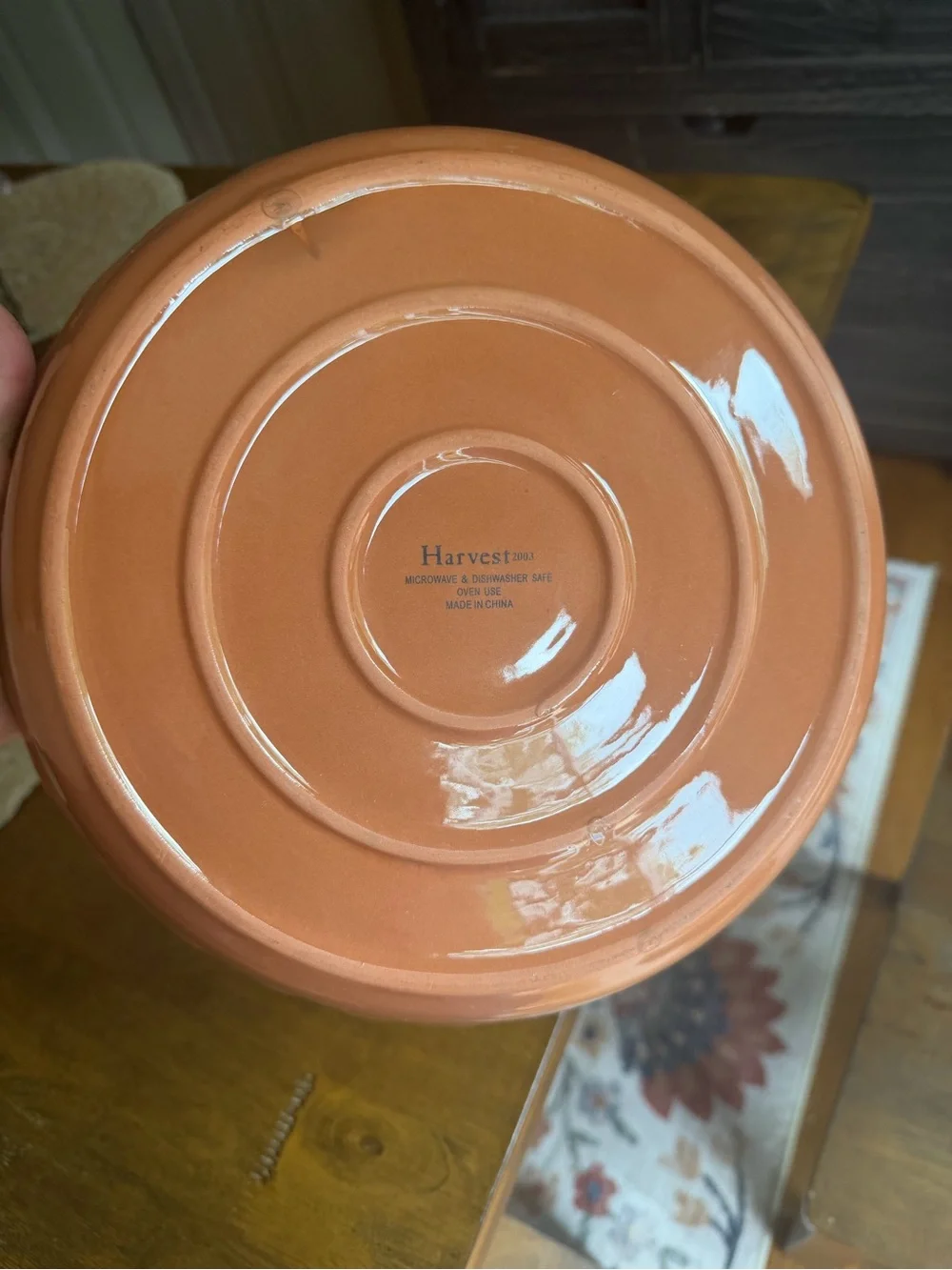 Pumpkin Pie Ceramic Pie Plate - Beige and Orange